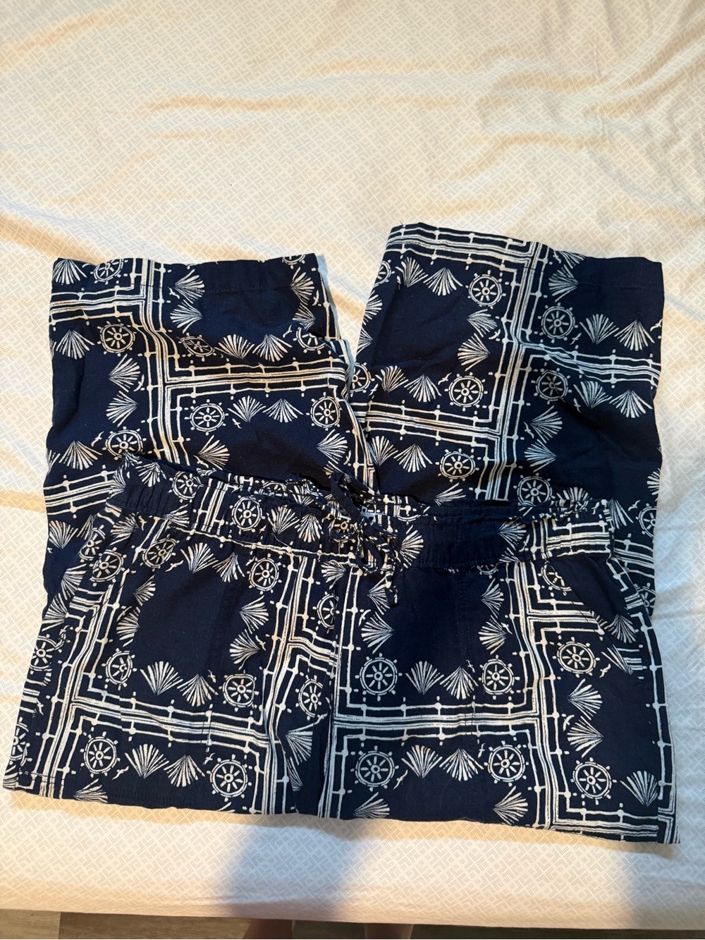 Sonoma Navy and Ivory Printed Lounge Pants
